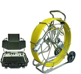 GOWE 120m cable 360 degree pan and tilt rotate push rod sewer video inspection camera robot with HD DVR